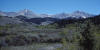 Looking south, from near the Little Sheep Campground, at Mt. Garfield (right) and the Lima Peaks (left).