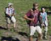 Matt, Erica, and Mike traversing, Alta stock project