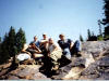 On the Ophir "petroglyphs" outcrop at Alta; note recent carvings